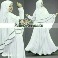 MURAH Najibah Syar'i white Busana Muslim wanita warna putih Gamis