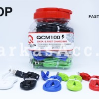 (Bergaransi) Kabel Data Qtop QCM100 Micro USB 100CM fast charging