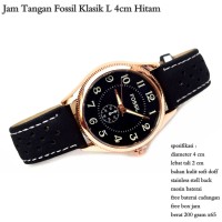 obral jam tangan pria kulit fossil klasik 4cm fullset