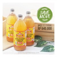 Bragg, Organic Apple Cider Vinegar (ACV / Cuka Apel) 946ml for 3pc