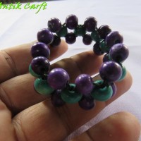 Gelang Etnik Jember KAYU KOPI Asli Warna Rasta Mix 06 as Antik Craft