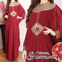 COUPLE BATIK KAFTAN PASANGAN BATIK CHIFFON PAYET EMAS FURING L JUMBO