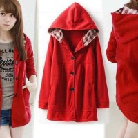 TERLARIS LIMITED EDITION jaket melda red RO jaket wanita babyterry