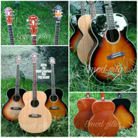 Gitar akustik elektrik ibanez bonus tas senar cadangan pick dll