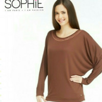 Kaos baju muslim atasan wanita fifiane sophie martin paris coklat