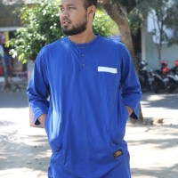 Jual Kaos Kurta Gamis Koko Pakistan Baju Muslim Biru Murah