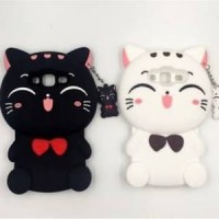HARGA MINIM Softcase 3D Kawaii Cat Oppo F1s White Black