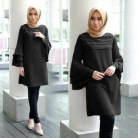 Baju unik wanita katun rayon maroon lebaran muslim sutera halus katun