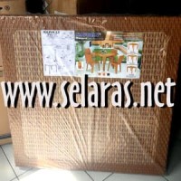 Meja Makan Motif Anyaman Rotan Napolly MM 7388 MD Variasi MDF