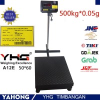 Timbangan duduk digital YHG scale A12E 500kg Pan Size 50cm x 60cm