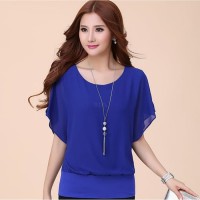 Baju Atasan Wanita Blus Sifon Model Korea Wing