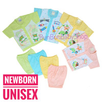 Setelan Bayi Pendek Unisex Pakaian Laki Perempuan Perlengkapan Newborn