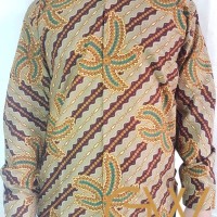 Jual BATIK PRIA LENGAN PANJANG MURAH MOTIF PARANG KOMBINASI Murah