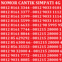 Jual Kartu Perdana Nomor Cantik Telkomsel Simpati AS Indosat XL Axis Murah