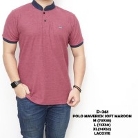 Kaos Pria | Polo Shirt Katun | Kaos Polos | Polo Maverick Soft Maroon