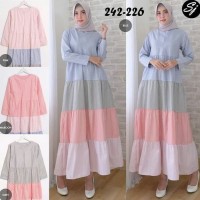 TERBARU Gamis zoya maxi pastel stripe
