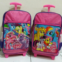 Jual Tas troli anak TK SD trolley ransel anak MY LITTLE PONY PINK murah Murah