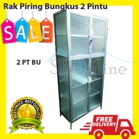 Rak piring bungkus kaca 2 pintu Semarang & sekitar