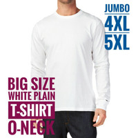 Kaos Polos Oblong Warna Putih Ukuran Jumbo 4XL, 5XL Asli 100% Cotton