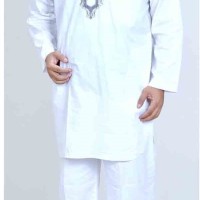 Baju Setelan Koko Kurta Pria Katun Putih SP 111-12 Spiccato