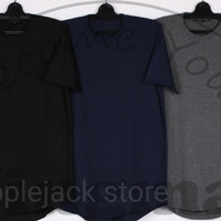 KAOS LONGLINE PRIA HIGH QUALITY POLOS LENGAN PENDEK