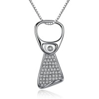 Kalung Wanita Platinum Crystal - Silver