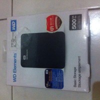 Hardisk Eksternal Merk WD 500GB Brand New
