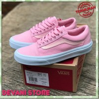 Sepatu Casual Wanita Vans Old Skool Pink - Vans Old School PREMIUM