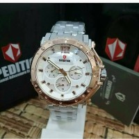 Jam Tangan Wanita Expedition 6402 Silver Rosegold Ring ORIGINAL
