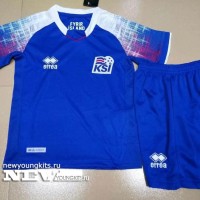 Jersey Baju Kaos Iceland Islandia Home Kids Anak KEcil World Cup 2018