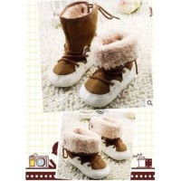 Prewalker Boot Brown 2 Model Tali Lipat Boy Girl Sepatu Bayi Lelaki Pe