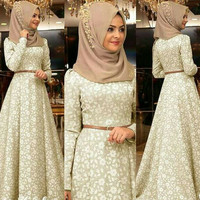 Jual Baju pesta muslim gaun maxi dress cantik gamis abaya hijab turki Murah