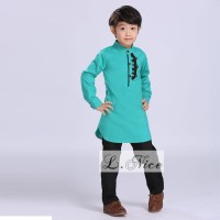Baju Muslim Anak Laki Warna Tosca Baju Koko Trendy Kekinian Branded
