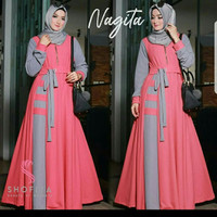 Maxy Nagita Peach Baju Muslim Wanita Gamis Model Terbaru
