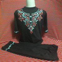 Jual baju stelan anak muslim uje karakter batik Murah