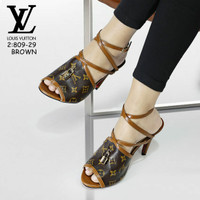 Sepatu High Heels Terbaru Lv Palang 2 Coklat Cokelat 40 Sepatu High Heels Terbaru Lv Palang 2 Coklat Cokelat 40