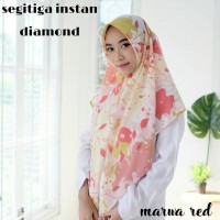 Jual Jilbab Segitiga Instan Diamond Italiano Crepe / Georgette Motif murah Murah