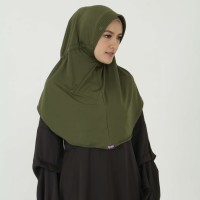 Kerudung Mezora / Jilbab / Bergo / Hijab Instan - BERGO SEROJA - Hijau Tua