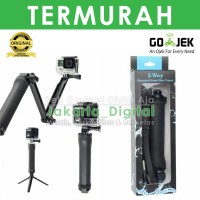 Jakarta Digital MONOPOD 3 WAY TONGSIS Untuk Action Cam gopro dll