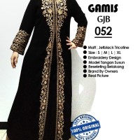 Jual gamis hitam, abaya bordir, gamis hitam elagan, Jumbo Size 2L - 4L Murah