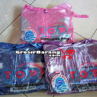 Jas hujan polkadot warna pink biru ungu mantel hujan dewasa GOJEK