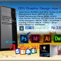 Komputer PC Rakitan Office Desain Grafis Intel Core i5