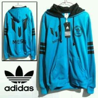 JAKET ADIDAS MESSI TURKIS BUKAN PARASUT PARKA BOMBER