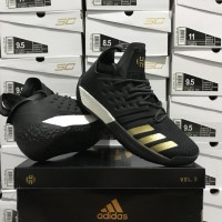 Sepatu Basket Adidas Harden 2 Black White Gold Hitam Putih Emas