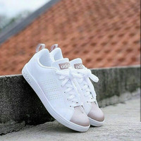 Sepatu Adidas neo advanteg original cewek putih gold murah casual vans