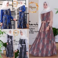fiori gamis dress longdress busui TANPA JILBAB kanza