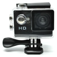 Action Camera A7 Waterproof 1080P Wide Angle Layar LCD - Black