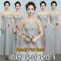 Sewa gaun pagar ayu grey surabaya bridesmaid