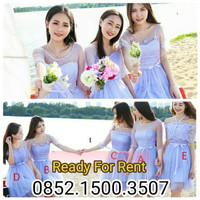 Sewa gaun bridesmaid ungu surabaya murah