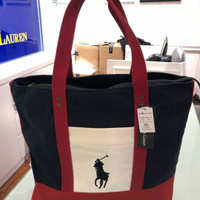 TAS WANITA POLO RALPH LAUREN ORI MURAH / SALE CANVAS TOTEBAG POLO ORI
